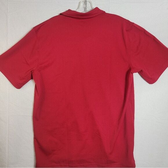 Dickies Polo Shirt Mens Large Red Short Sleeve Three Button Polyester Polo - Picture 8 of 8
